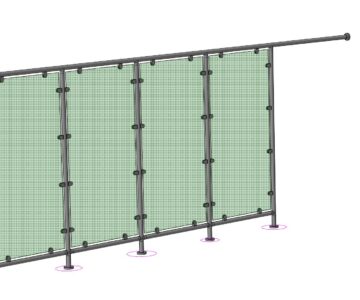 3D модель Ширма для зоны раздачи в столовой