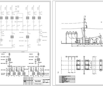 Чертеж Проектирование электрической части понижающей подстанции