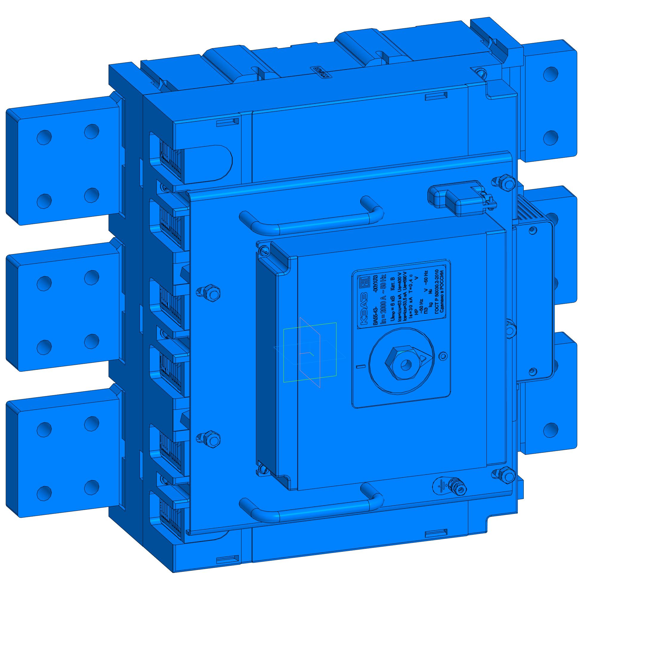 3D модель Выключатель автоматический ВА55-43 на 2000А
