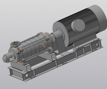 3D модель Насосный агрегат ЦНСАт 105-490 с эл.дв. 1ВАО-450М-2-УХЛ2-РУ