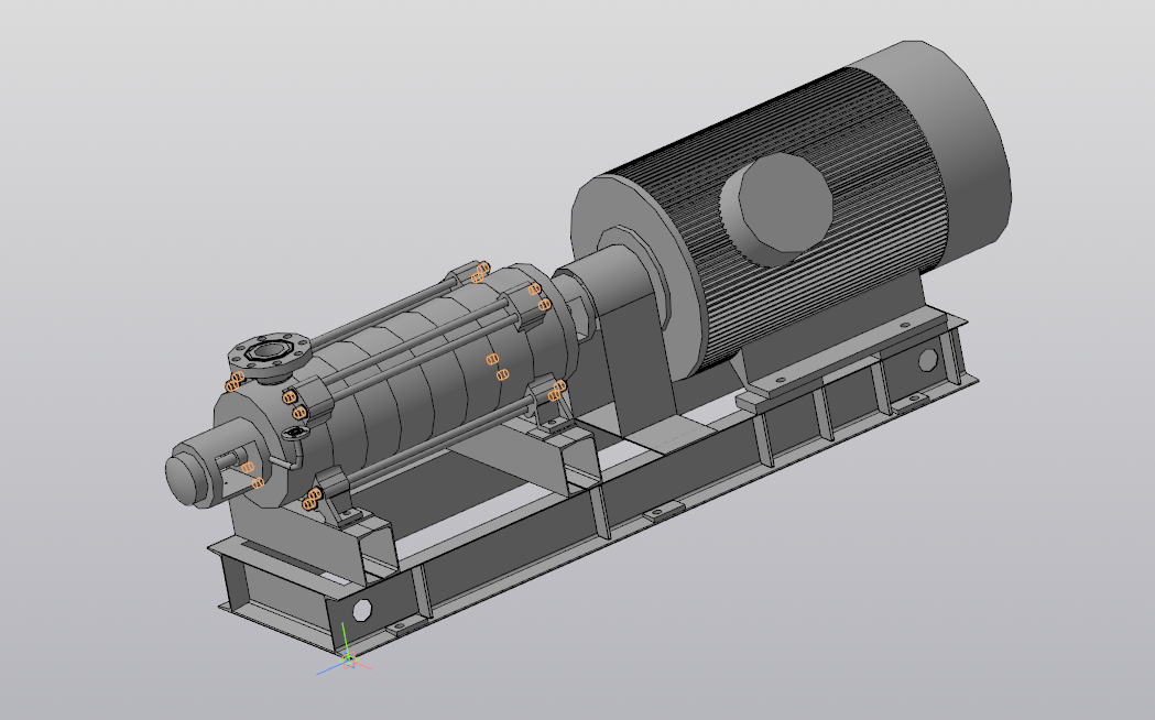 3D модель Насосный агрегат ЦНСАт 105-490 с эл.дв. 1ВАО-450М-2-УХЛ2-РУ