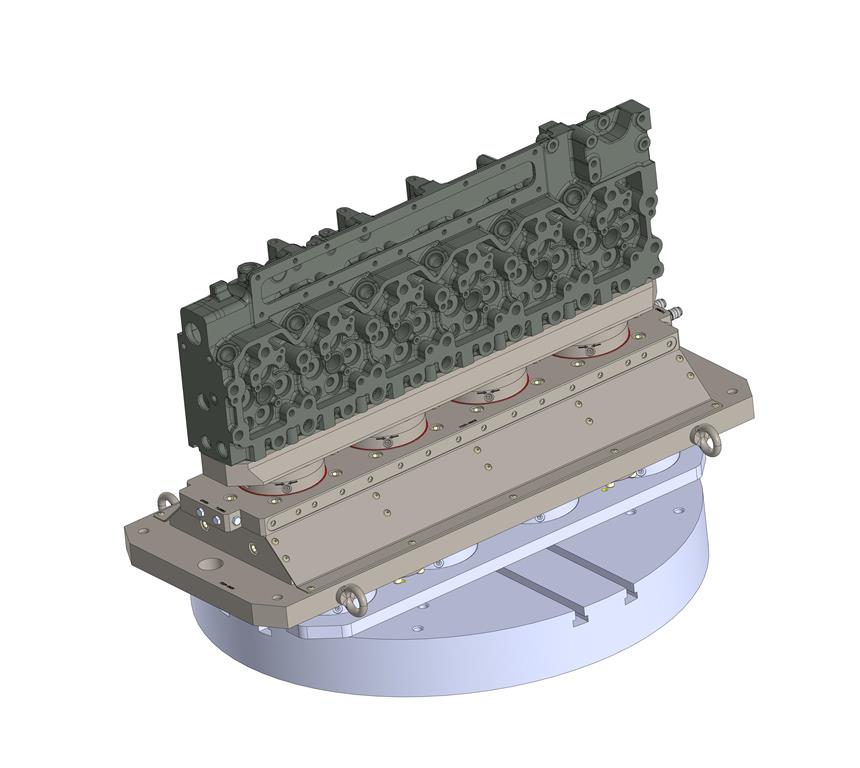 3D модель Приспособление фрезерное для обработки  головки блока цилиндров