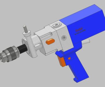 3D модель Дрель Rebir в сборе с патроном