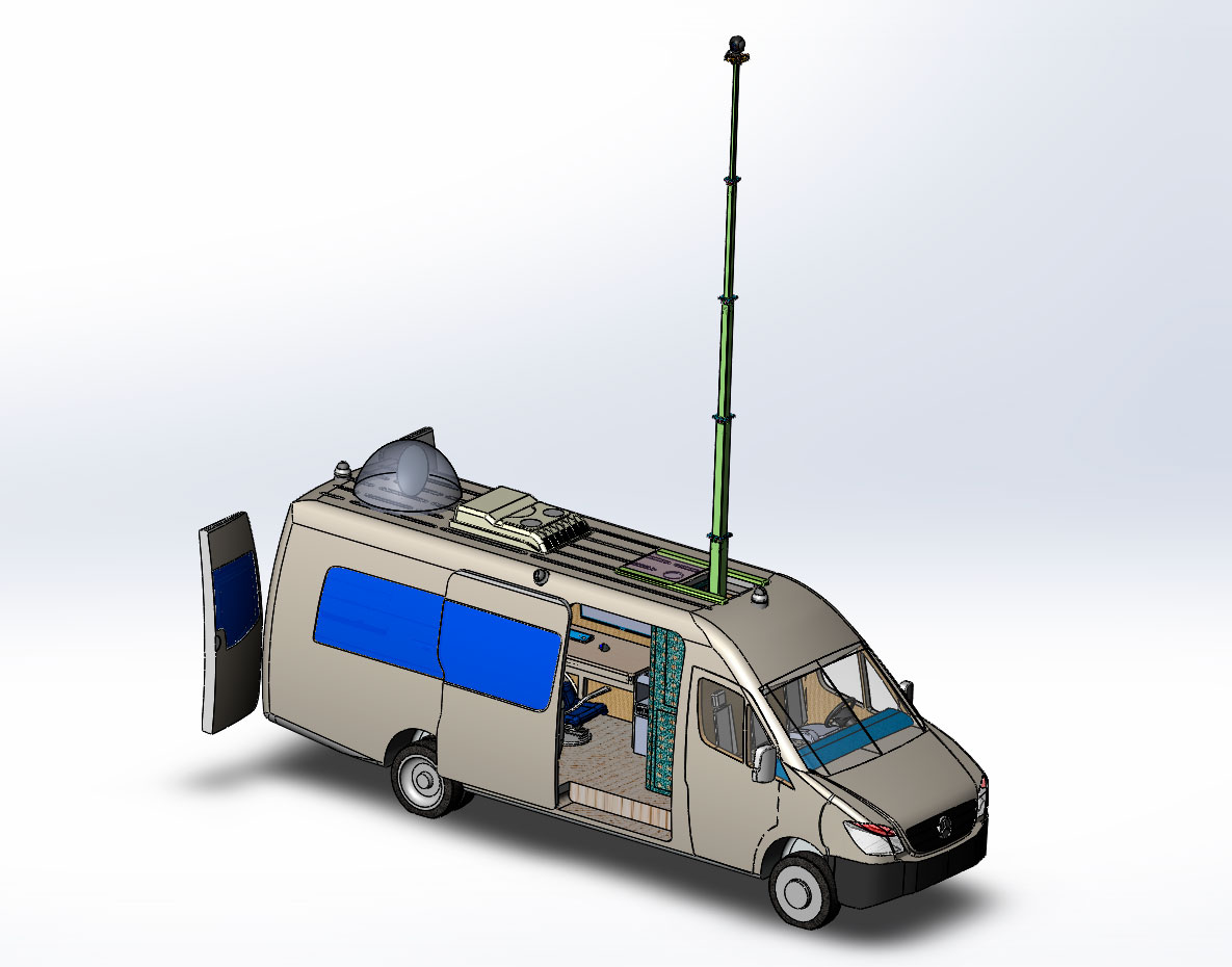 3D модель Проект системы видеомониторинга на базе Mercedes-Benz