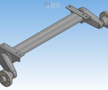 3D модель Ось без тормоза AL-KO 1300 кг