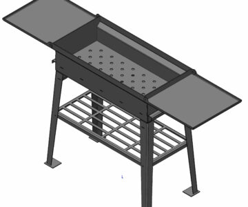 3D модель Мангал переносной  с зольником