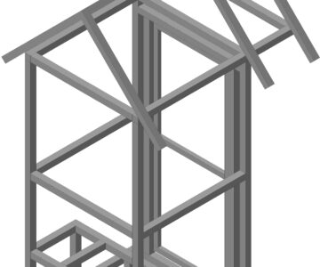3D модель Каркас дачного туалета со стульчаком