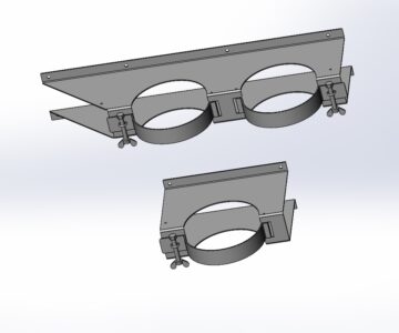 3D модель Комплект приспособлений для крепления баллонов с аргоном к стене