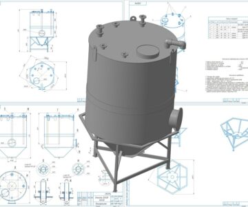 3D модель Емкость на подиуме D2400 H4500мм