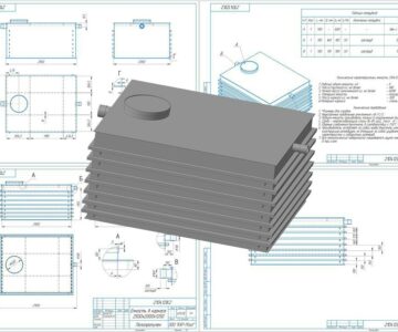 3D модель Емкость 2500*2000*1250мм в металлокаркасе