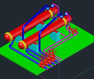 3D модель Теплообменник 3D чертеж