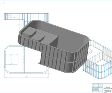 3D модель Бассейн из голубого полипропилена