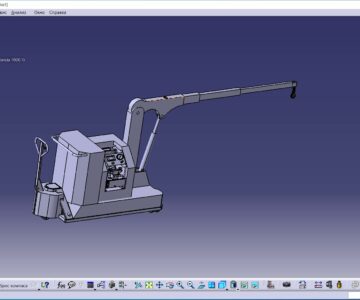 3D модель Малогабаритный передвижной кран 1000 кг