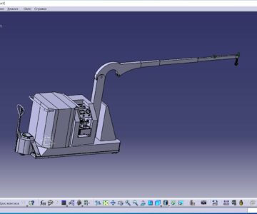 3D модель Малогабаритный передвижной кран 2000 кг