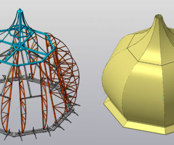 Купол церкви d= - Чертежи, 3D Модели, Проекты, Строительство