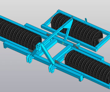 3D модель Культивирующие посевные катки Cambridge 4м