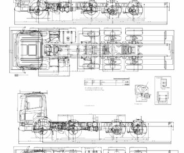 Чертеж Шасси Scania CB8x2 и CB8x2/4