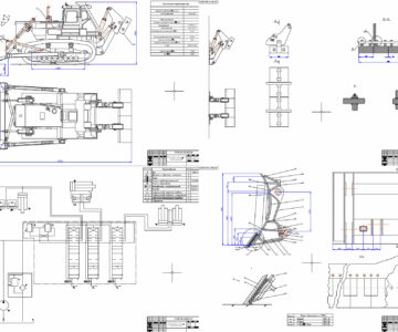 Чертеж Чертеж бульдозера ДЭТ-320Б1