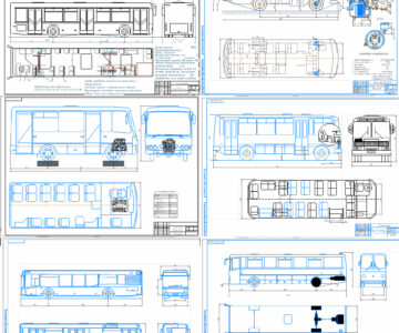 Чертеж Компоновочные схемы автобусов