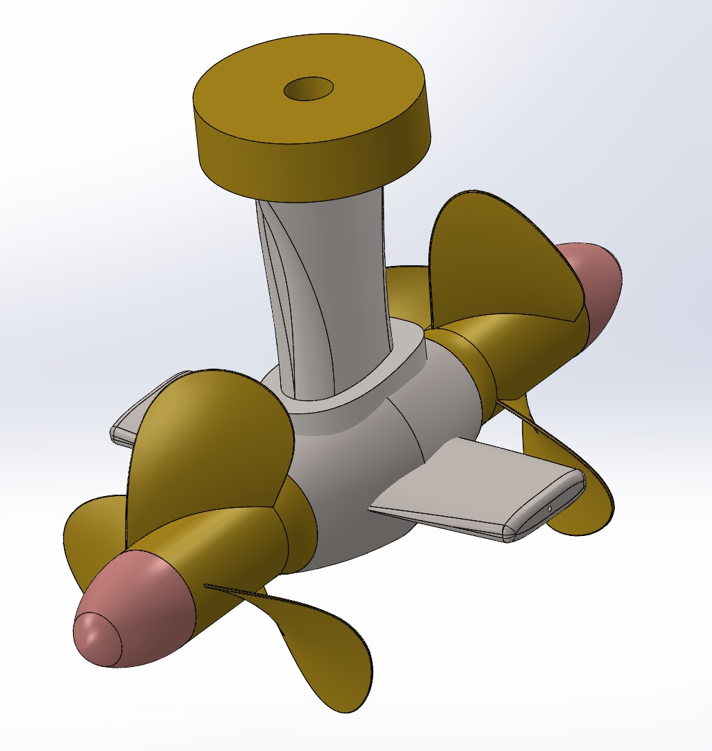 3D модель Винторулевая колонка 2а винта