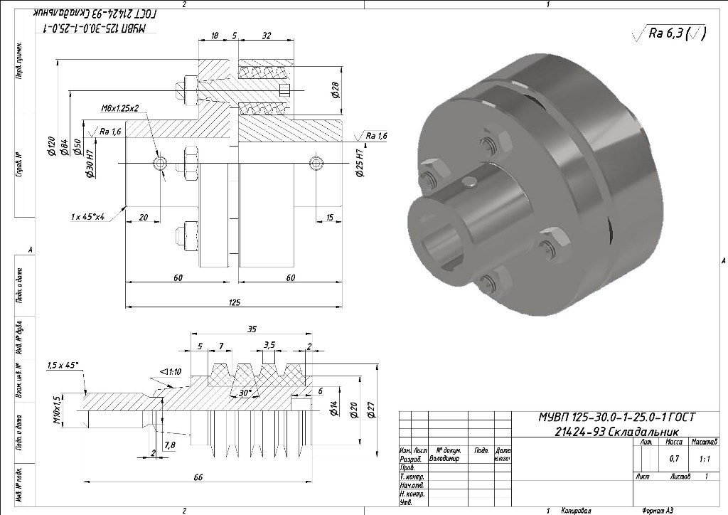 3D модель МУВП 125-30.0-1-25.0-1