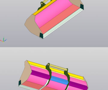 3D модель Ковш погрузчика 3т