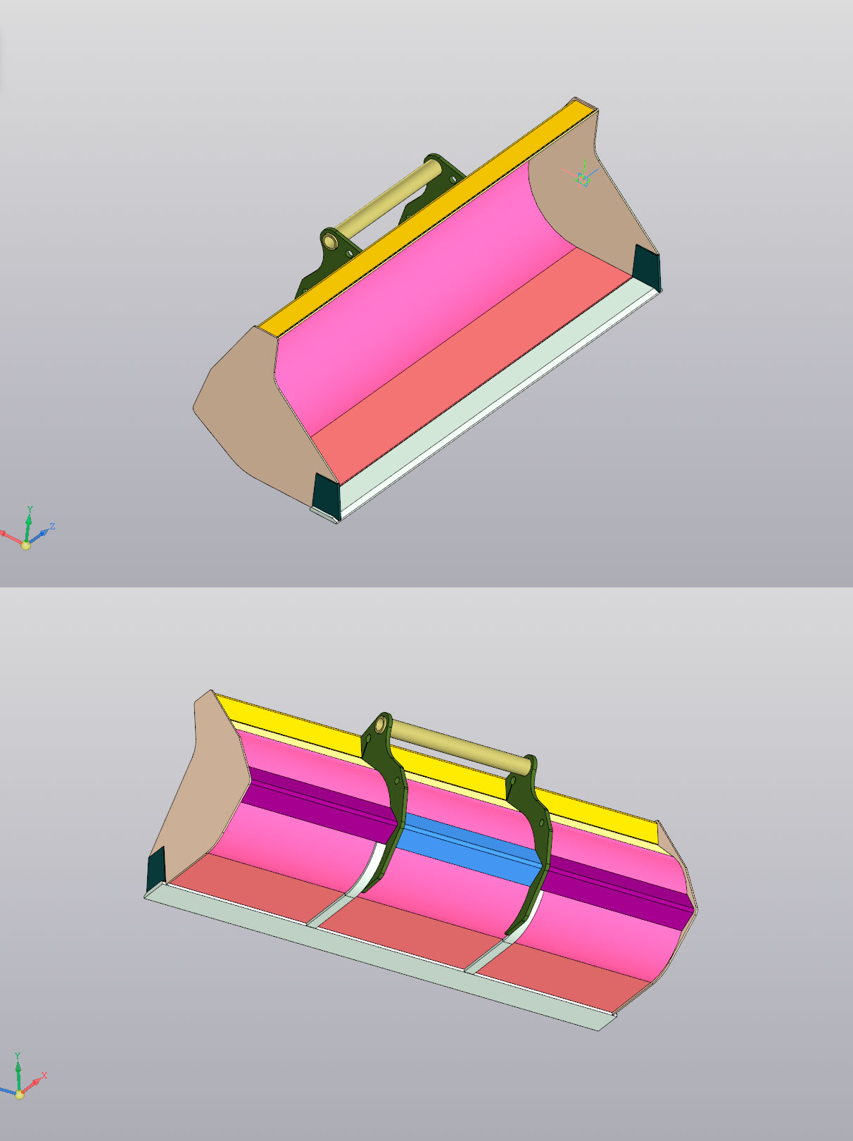 3D модель Ковш погрузчика 3т