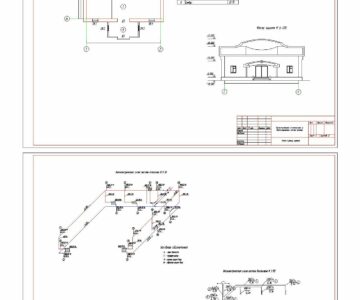 Чертеж Проект отопительных и вентиляционных систем здания