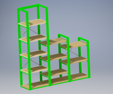 3D модель Стеллаж офисный