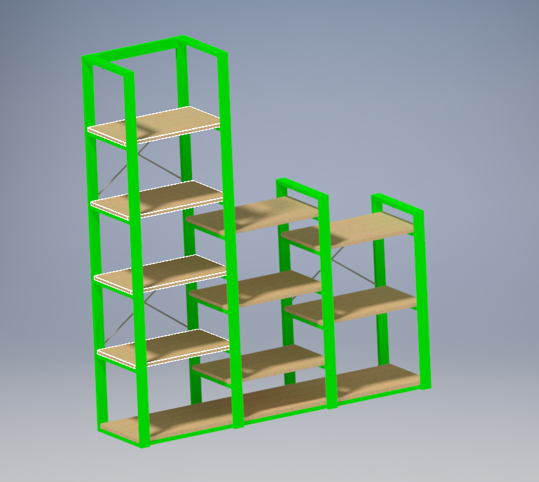 3D модель Стеллаж офисный