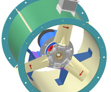 3D модель Осевой вентилятор противодымной вентиляции ВО 21-12-5.6