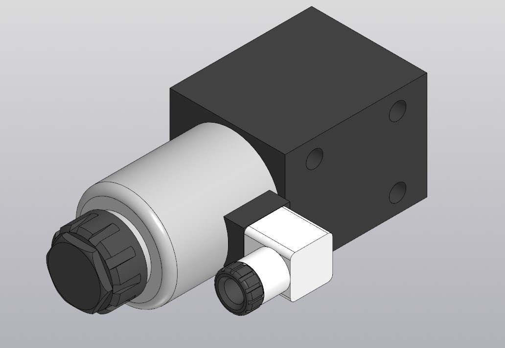 3D модель Гидрораспределитель ВЕ10.574.Г24 с односторонним электромагнитным управлением