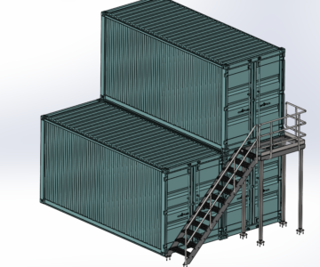 3D модель Лестница на контейнер