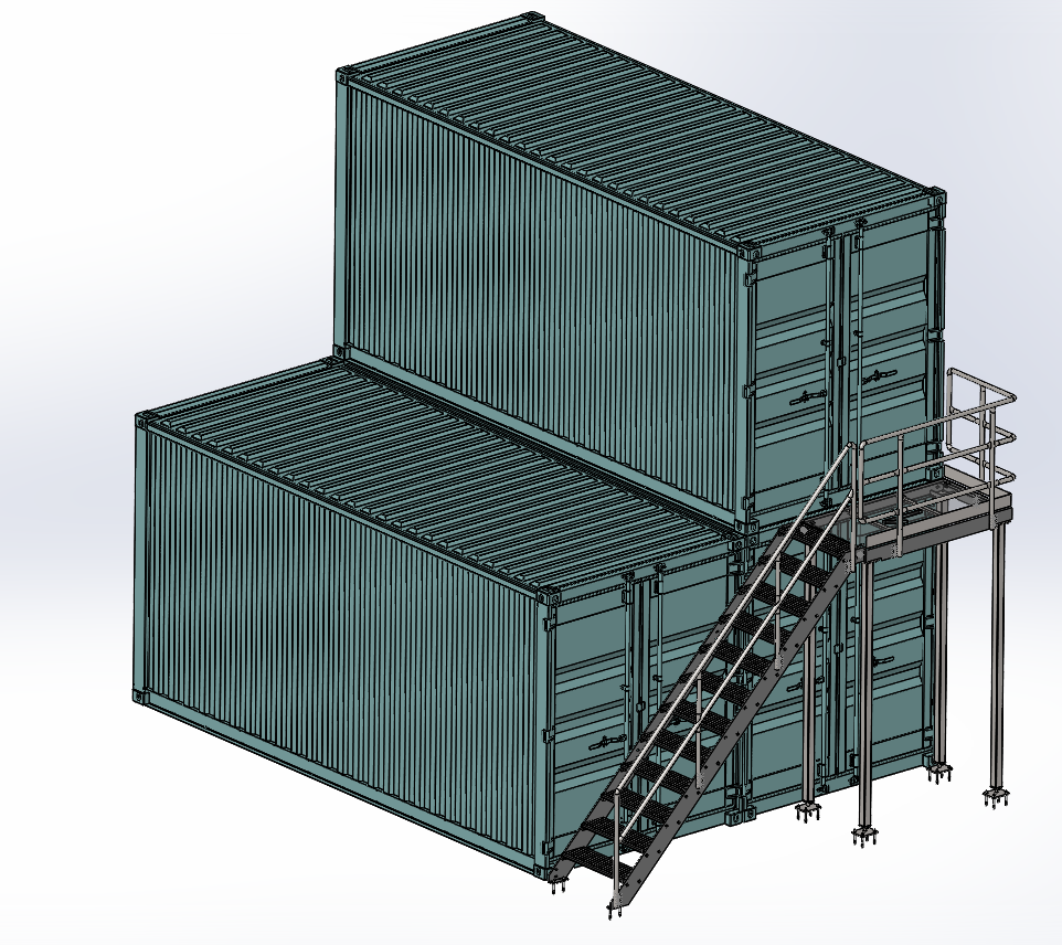 3D модель Лестница на контейнер