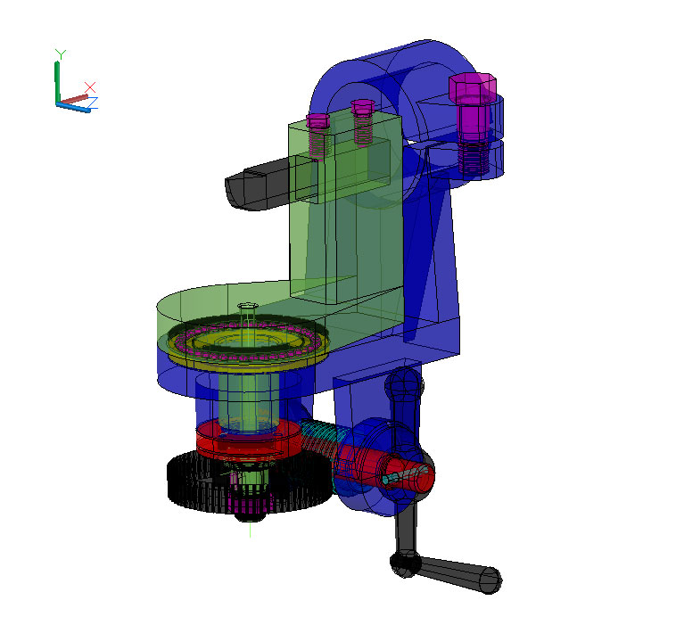 3D модель Механизм для обработки шаровых поверхностей