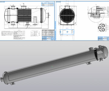 3D модель Расчет кожухотрубчатого теплообменного аппарата с U-образными трубками