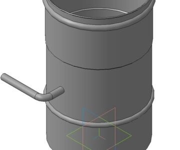 3D модель Шибер печной поворотный