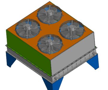 3D модель Крышной охладитель на базе КСк4