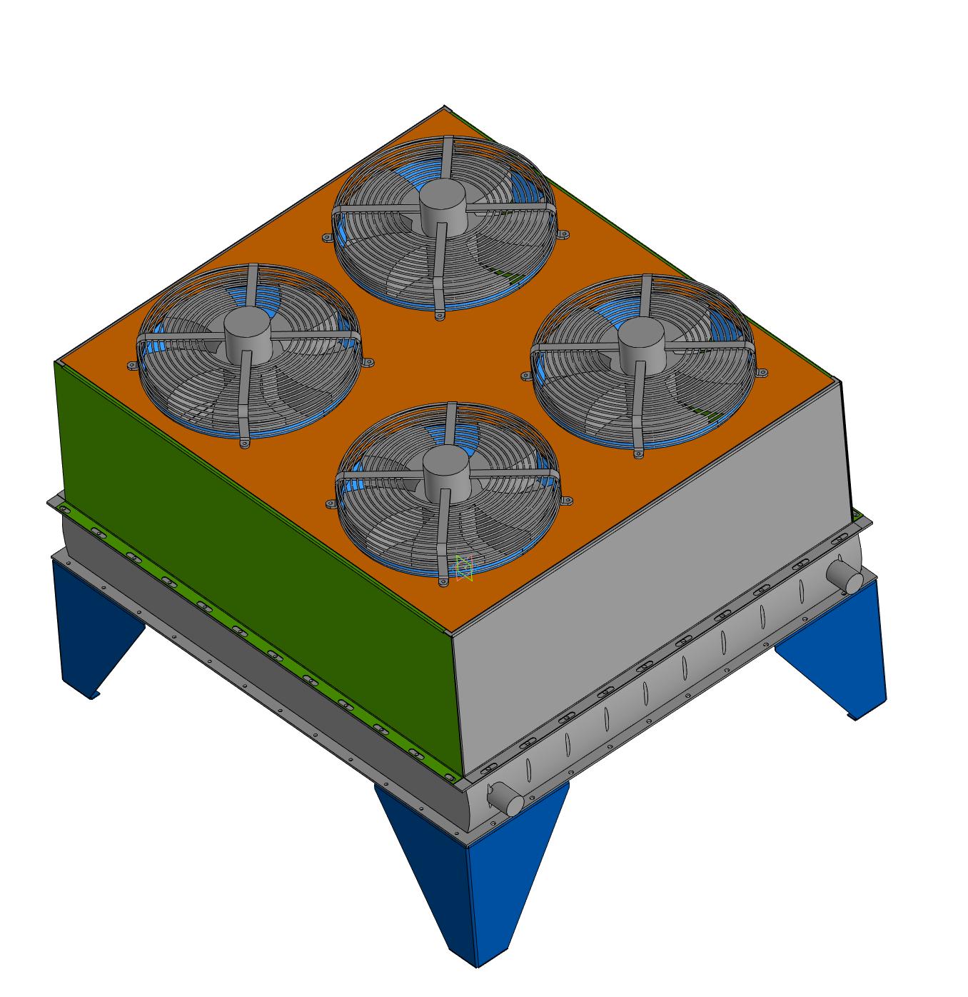 3D модель Крышной охладитель на базе КСк4
