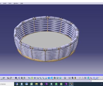 3D модель Плетеная корзина для фруктов