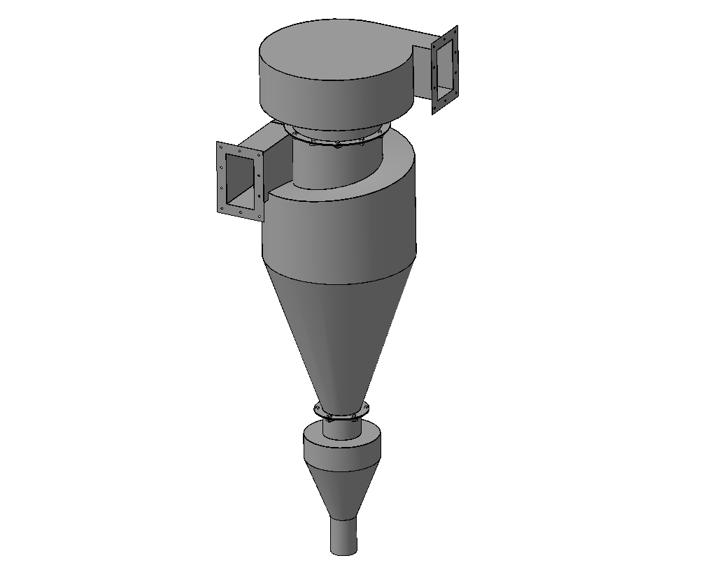 3D модель Циклон-разгрузитель ЦРк-600