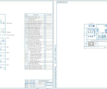 Чертеж Электрооборудование и схема управления токарно-винторезным станком 1М63БФ101