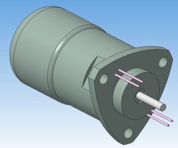 3D модель Электродвигатель ДП40-40-12