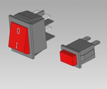 3D модель Переключатель с подсветкой и кнопка без фиксации