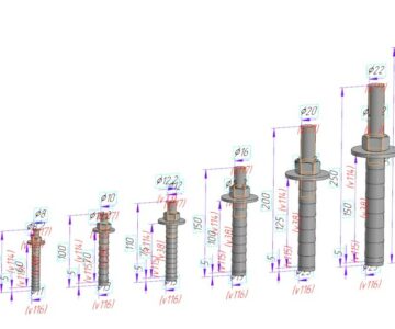 3D модель Болт БСР по ГОСТ 28778-90