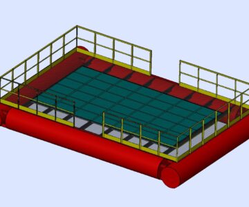 3D модель Плавучая технологическая платформа (плавучий понтон)