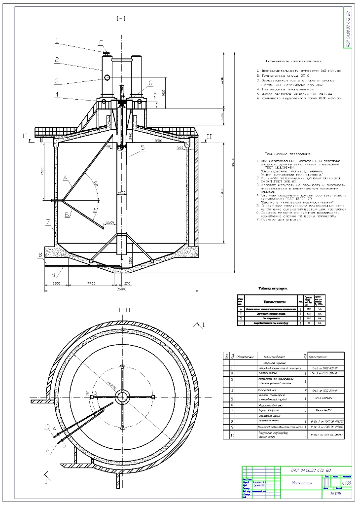 Чертеж Метантенк биогаз