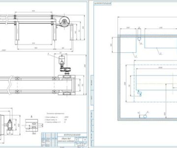 Чертеж Организация и технология монтажа ленточного конвейера