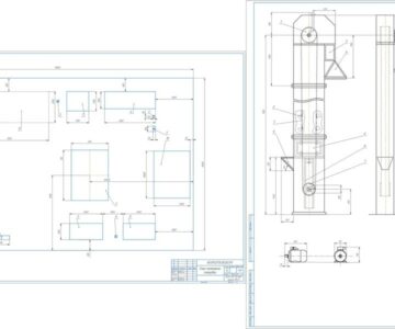 Чертеж Организация и технология монтажа цепного элеватора