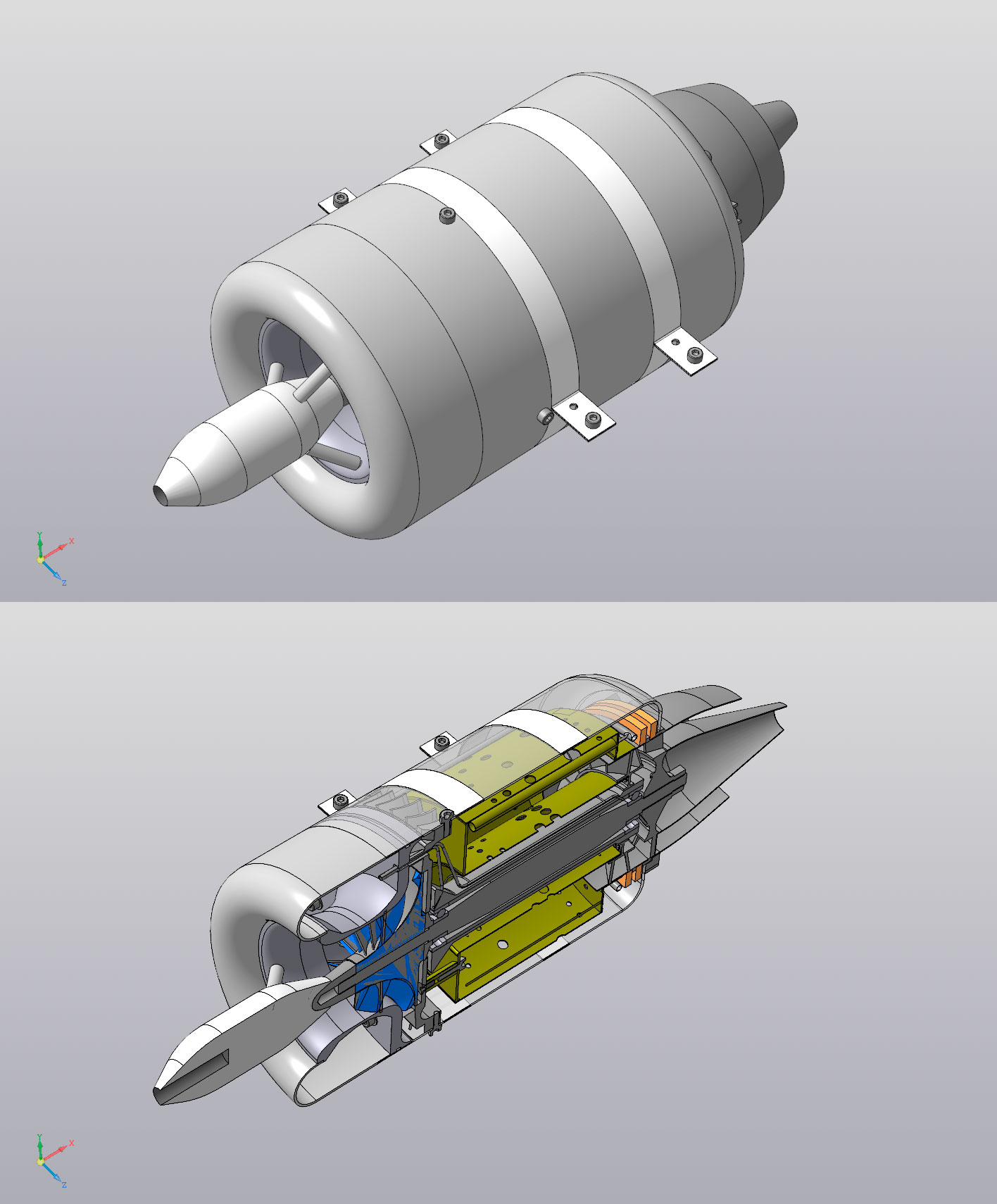 3D модель Малоразмерный авиационный двигатель JF-120